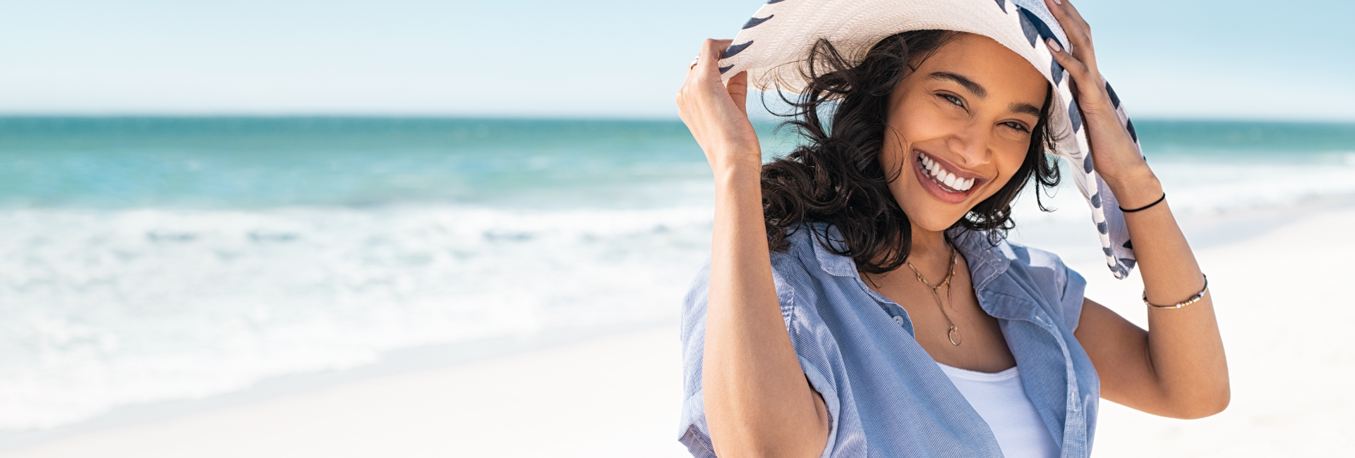 Latina Woman In A Tropic Breeze 1920X650